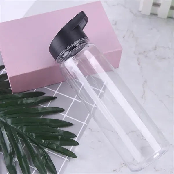 Sport Portable Translucent Water Bottle With Flip Straw