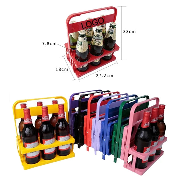 Portable Folding Wine Rack/ Plastic Beverage Tray