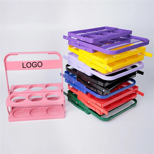 Portable Folding Wine Rack/ Plastic Beverage Tray