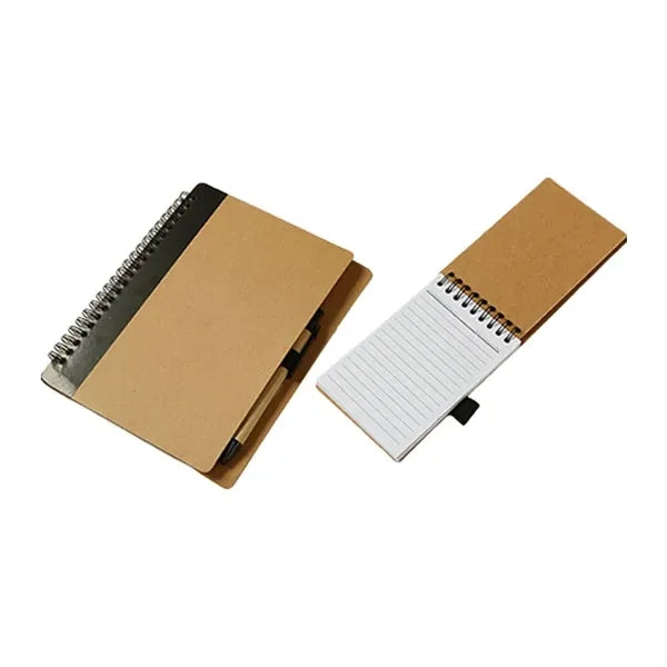 Two Different Sizes Spiral Notepad With Pen Set