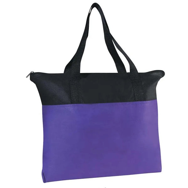 Non-Woven Lightweight Tote with Zipper