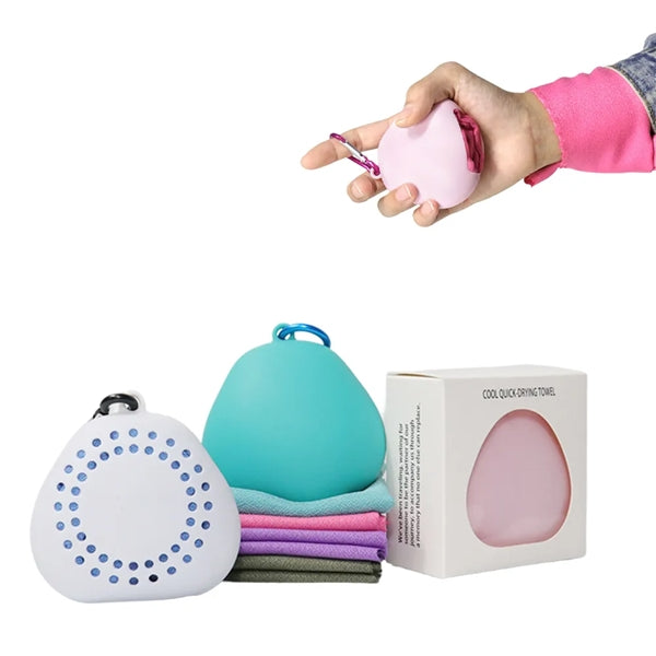 Cooling Towel with Protective Silicone Case