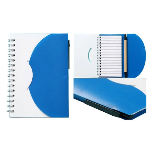 PP Cover Spiral Notebook With Pen Holder