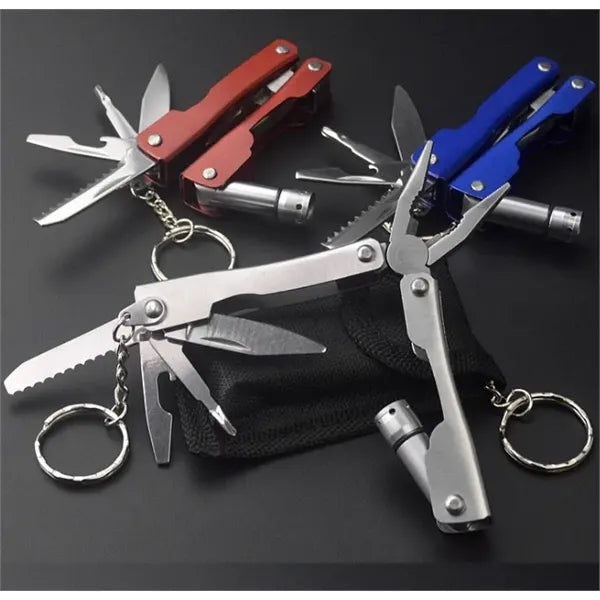 11 in 1 Folding Multi-Tool with Lights