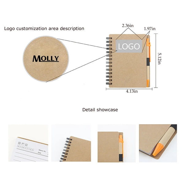 Kraft Paper Spiral Bound Notebook
