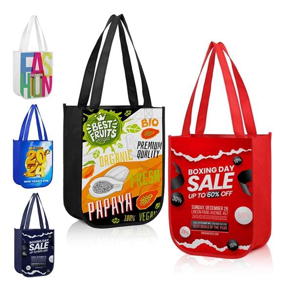 Small Laminated Curved Bottom Non Woven Gift Bag