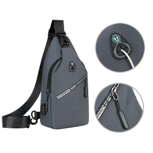 Crossbody Sling Bag with USB Charging Port