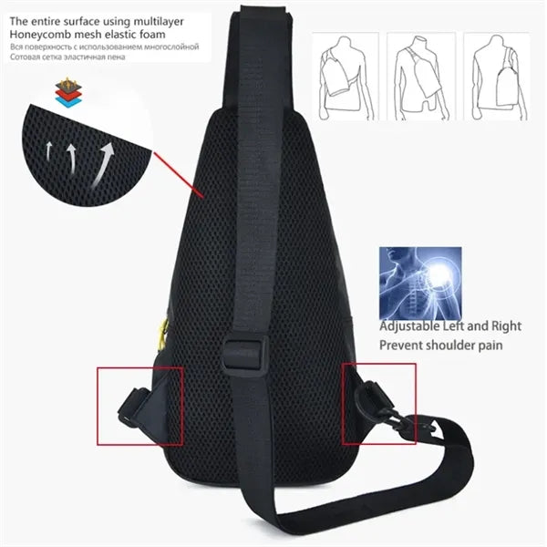 Crossbody Sling Bag with USB Charging Port