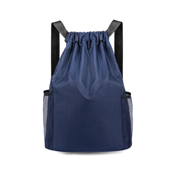Drawstring Backpack with Pocket Bottle Holders