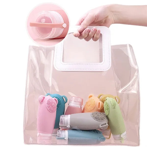 Silicone Travel Bottles Set for Facial Care Products
