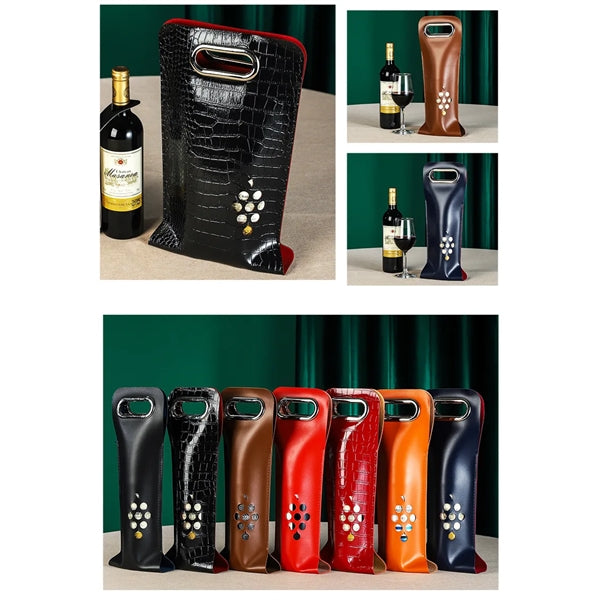 Wine Box Leather Gift Bag Handbag