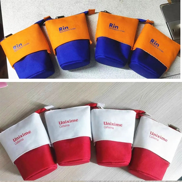 Retractable pencil case with zip