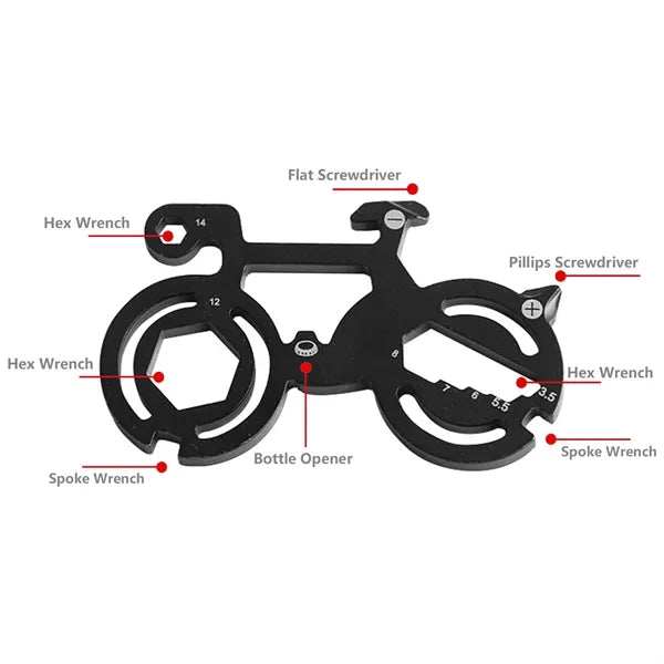 Bicycle Wrench Screwdrivers/Keychain Multi-tool