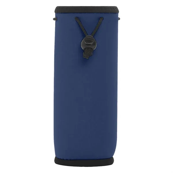 20 Oz Neoprene Bottle Insulated Drawstring Bag With Clip