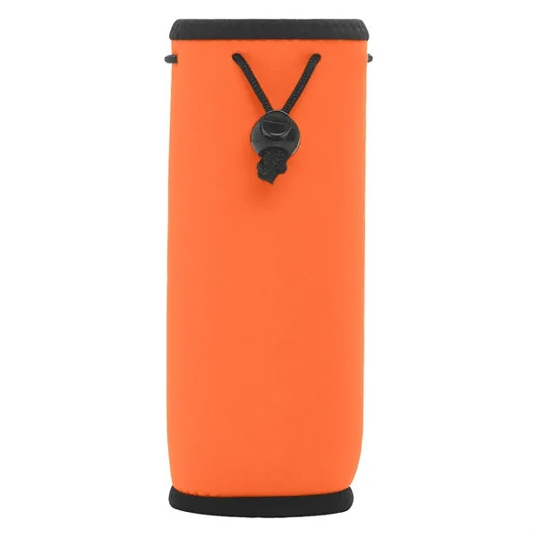 20 Oz Neoprene Bottle Insulated Drawstring Bag With Clip