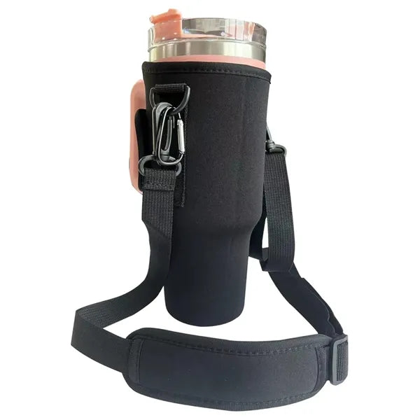 40 Oz Insulated Tumbler Sleeve Bag With Strap & Carabiner
