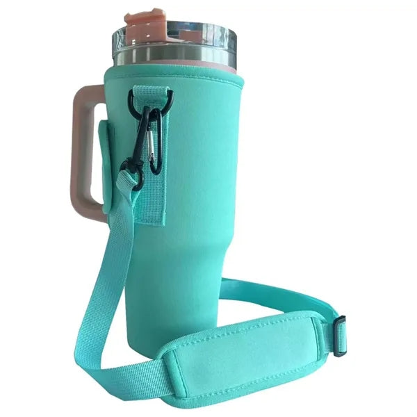 40 Oz Insulated Tumbler Sleeve Bag With Strap & Carabiner