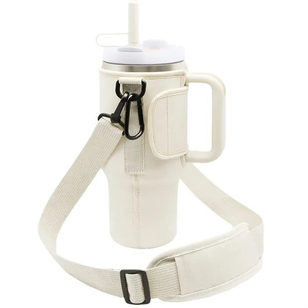 40 Oz Insulated Tumbler Sleeve Bag With Strap & Carabiner