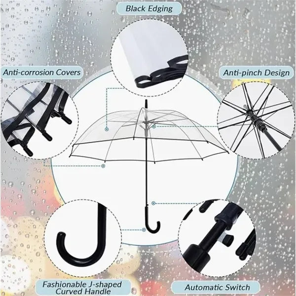 Promotion 46" Arc Clear Rain Bubble Umbrella