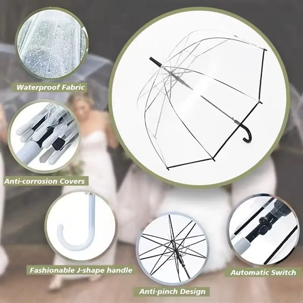 Promotion 46" Arc Clear Rain Bubble Umbrella