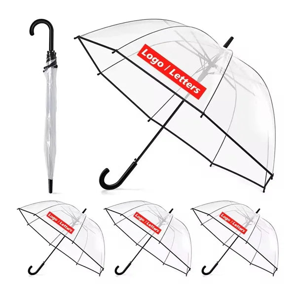 Promotion 46" Arc Clear Rain Bubble Umbrella