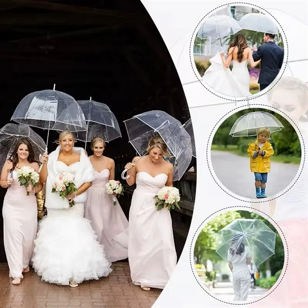 Promotion 46" Arc Clear Rain Bubble Umbrella