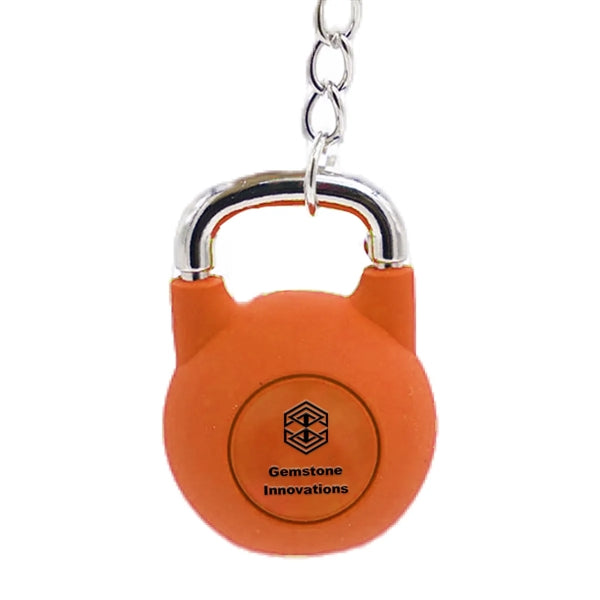 Rubber Kettlebell Shaped Keychain