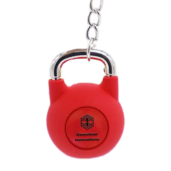 Rubber Kettlebell Shaped Keychain