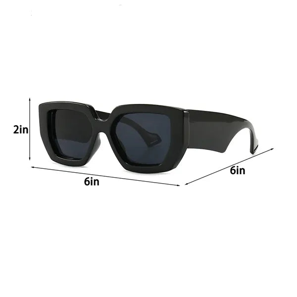 UV Protection Unisex Vintage Square Sunglasses