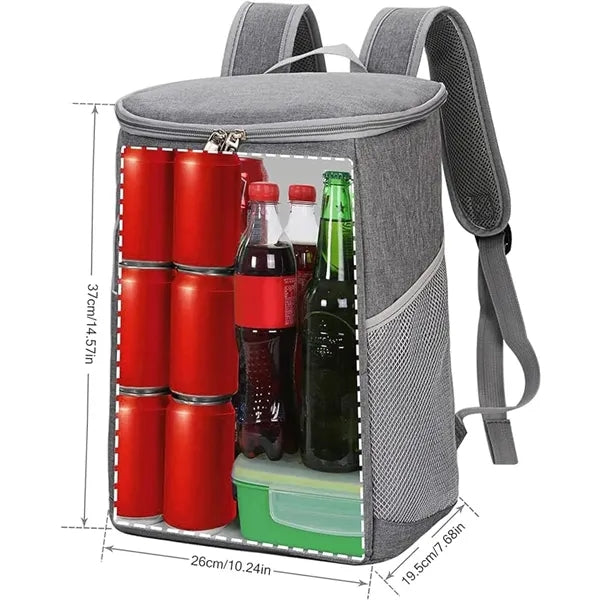Insulated Cooler Backpack 25L Leakproof Outdoor Carry Bag