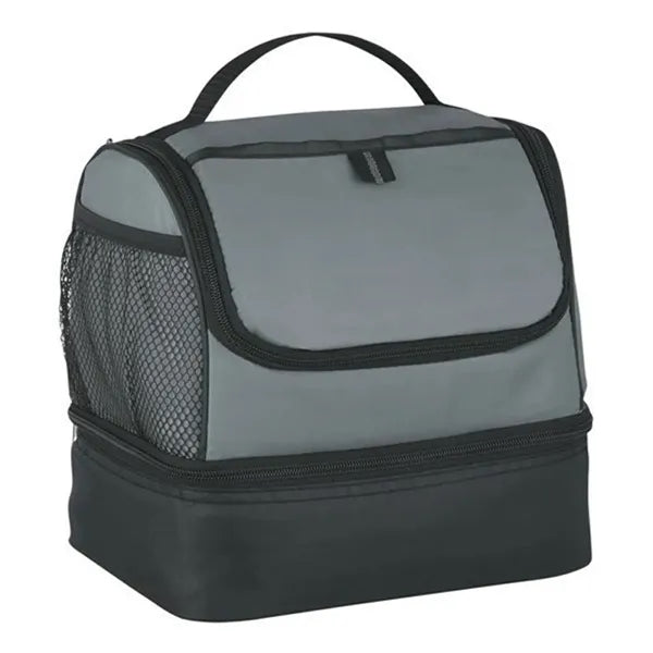 Two-Tone Cooler Lunch Bag with Mesh Side Pockets