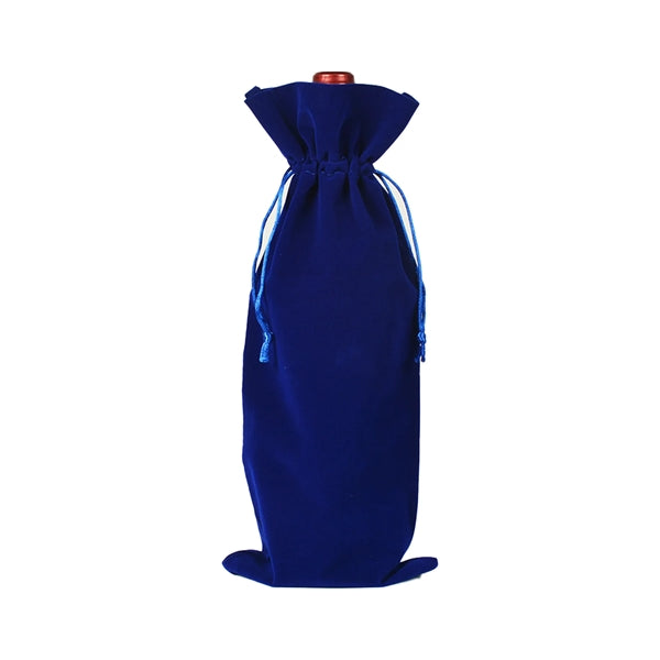 Velvet Wine Drawstring Bag