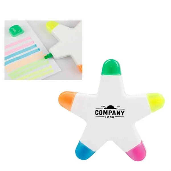 Five Pointed Highlighter Pen