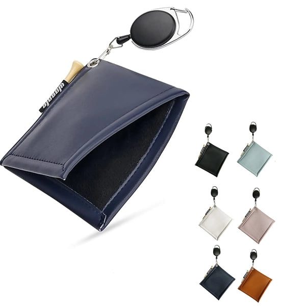 Portable Golf Ball And Club Cleaner Washer Towel Pouch