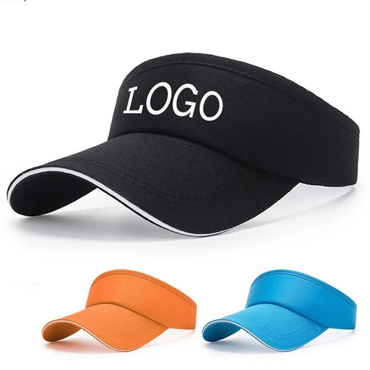 Sports Polyester Sun Visor Hat Empty Top Baseball Cap