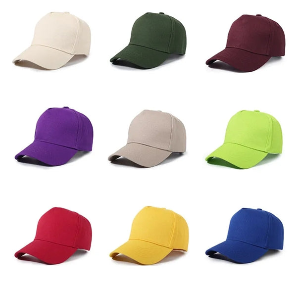 Solid Cotton Twill 5 Panel Baseball Cap