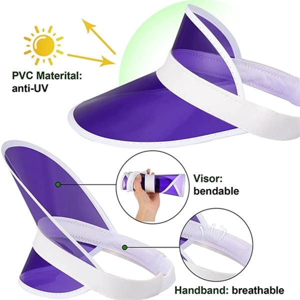 PVC Clear UV Protector Sun Visor