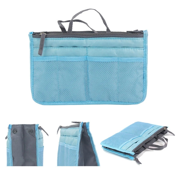 13 Pockets Insert for Handbag Nylon Travel Organizer Bag