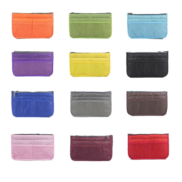 13 Pockets Insert for Handbag Nylon Travel Organizer Bag