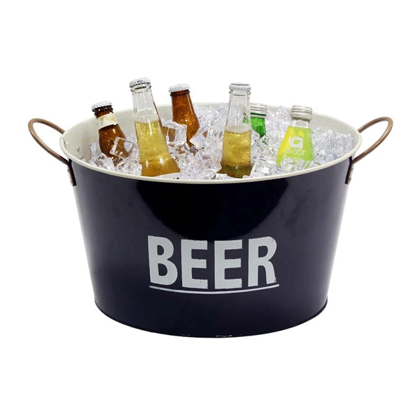 Oval Metal Beverage Tub Ice Bucket 6.3 Gallon