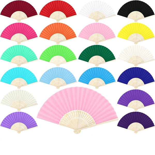 Full-color Folding Bamboo Paper/Fabric Fan