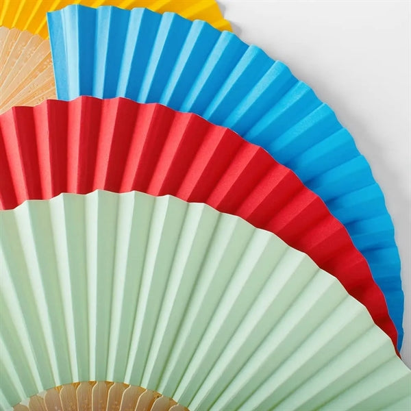 Full-color Folding Bamboo Paper/Fabric Fan