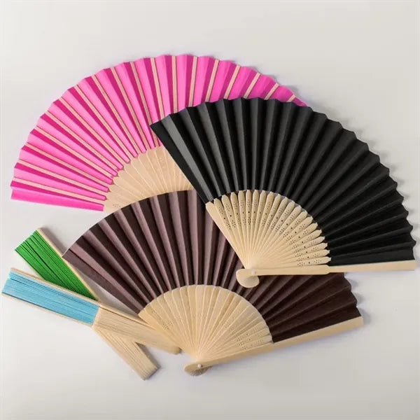 Full-color Folding Bamboo Paper/Fabric Fan