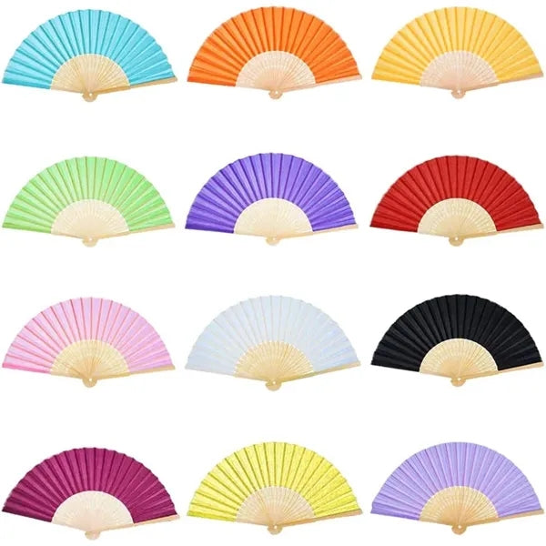 Full-color Folding Bamboo Paper/Fabric Fan