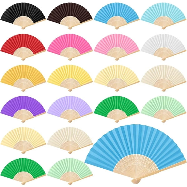 Full-color Folding Bamboo Paper/Fabric Fan