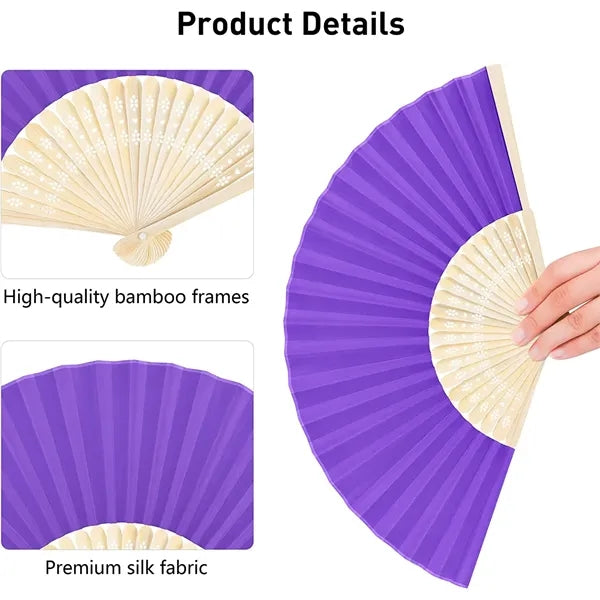 Full-color Folding Bamboo Paper/Fabric Fan