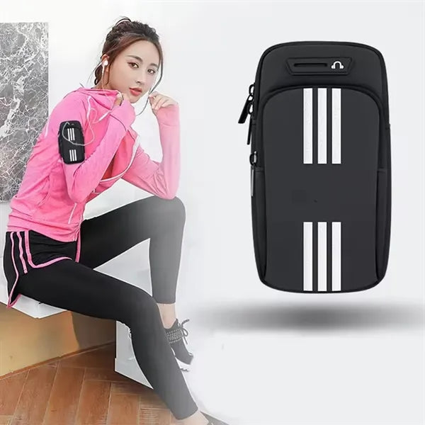 Waterproof Adjustable Phone Arm Band with Earphone Hole