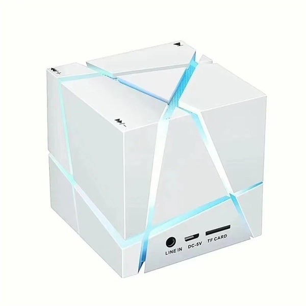 Cube Bluetooth Speakers with Colorful LED Light