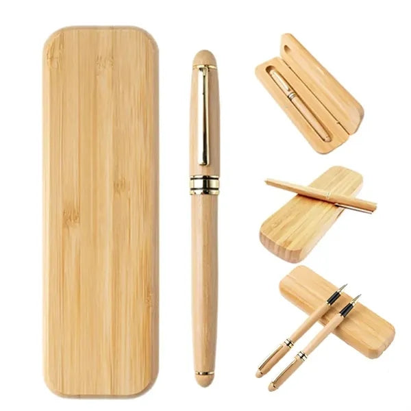 Bamboo Ballpoint Pen Set