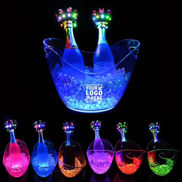 Auto Color Changing LED Champagne Ice Bucket